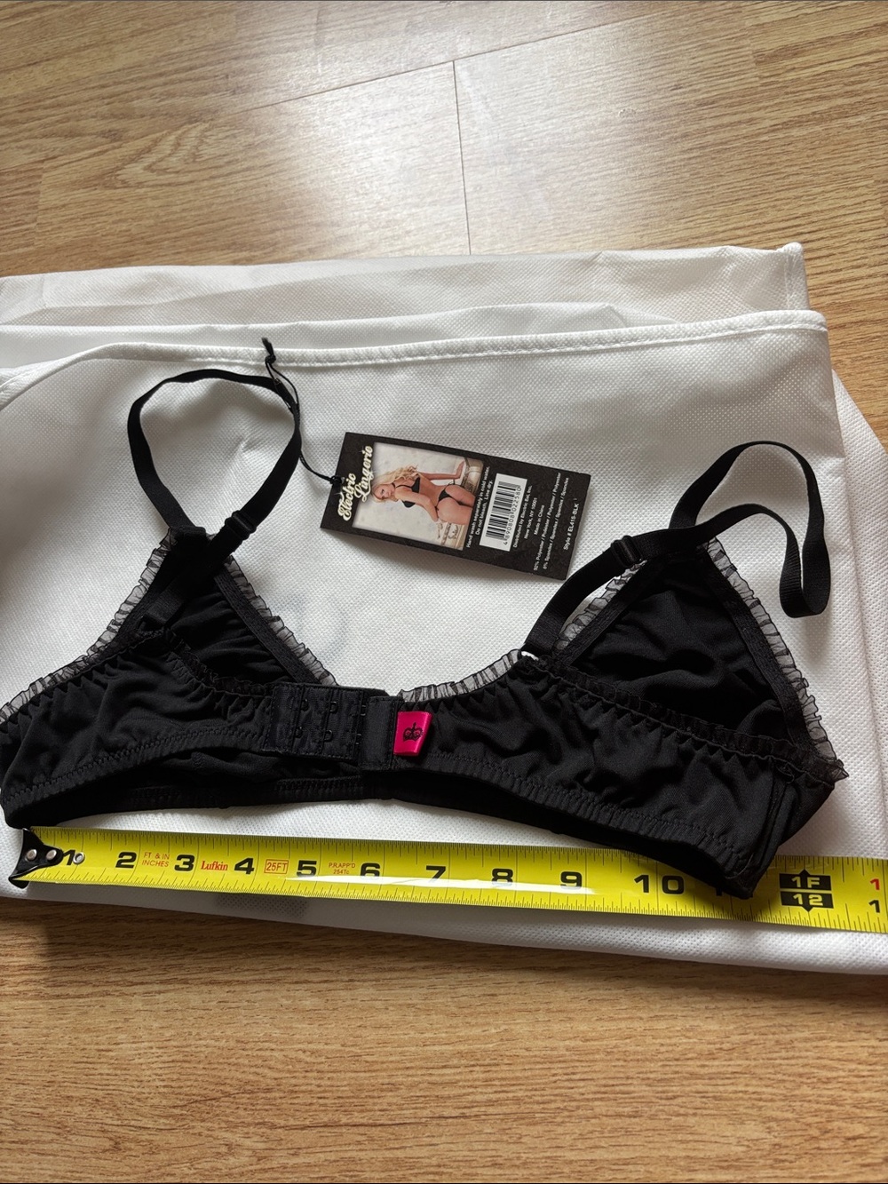 Electric Lingerie NWT Black Lace-Trim Bralette SMALL - Picture 16 of 17